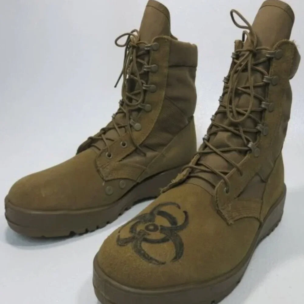 Vibram SPE1C1-17-D-1004 798 Hot Weather Army Combat Boots Coyote Tan Suede 10 W
